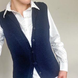 Exclusive hand knit Ralph Lauren sweater vest